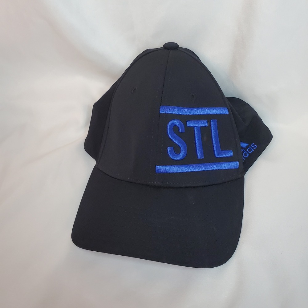 Adidas STL‎ St. Louis Blues NHL Baseball Cap Hat Black Blue